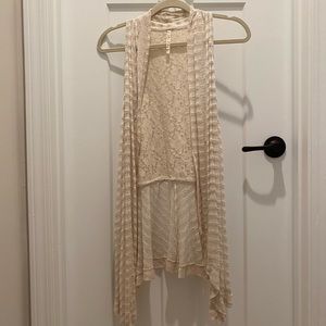Willow & Clay Sleeveless Cardigan Duster Size Large